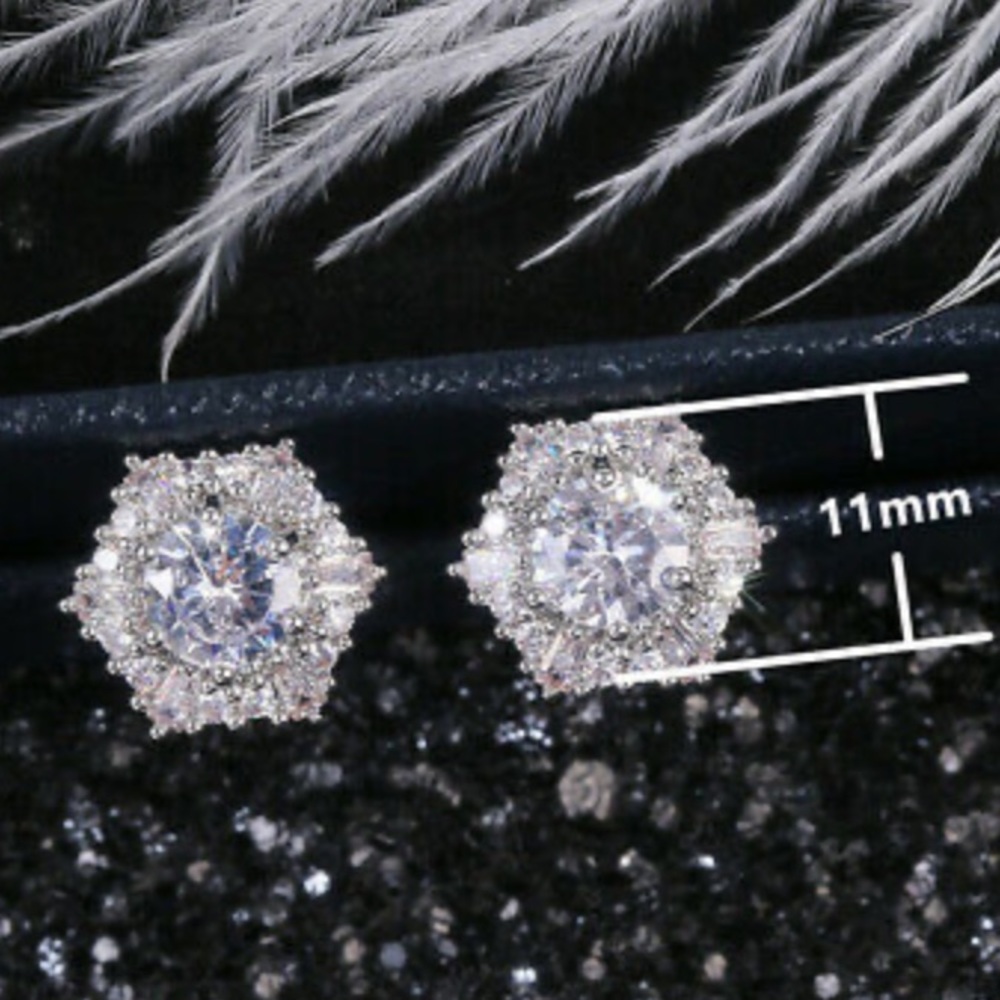 925 Silver Stud Earrings for Women A Pair set - Picture 4 of 8